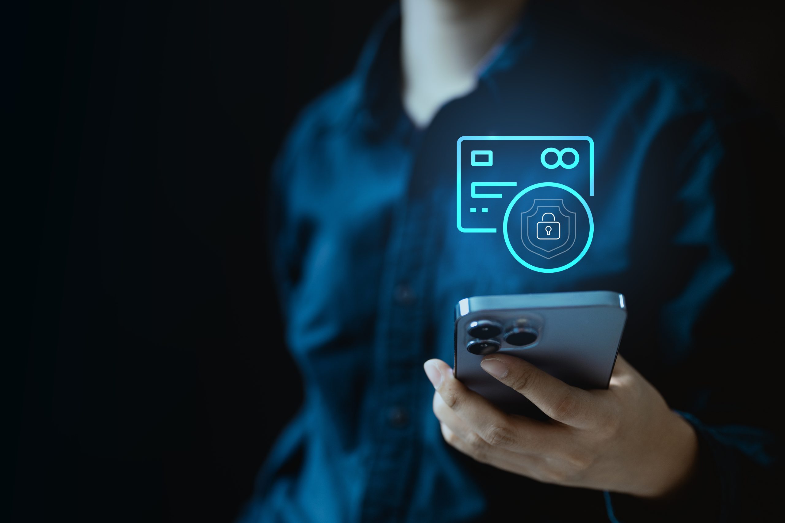 Credit card freeze and digital payment security concept showing mobile banking control. 